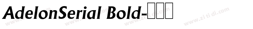 AdelonSerial Bold字体转换